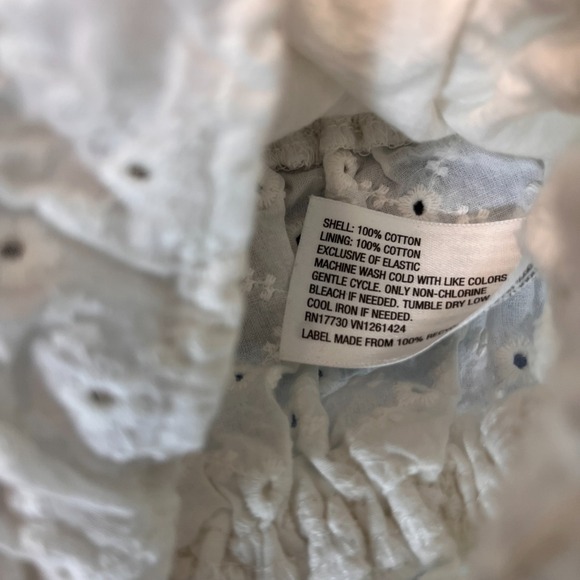 Wild‎ Fable Womens XS White Cropped Tank Top Lace Crochet Lounge Tie 100% Cotton - Picture 3 of 6